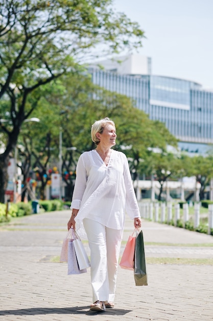 Young woman enjoying shopping day