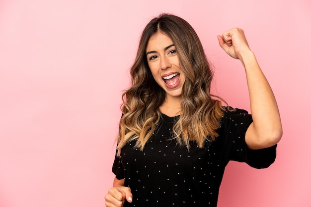 Young woman expressing emotions isolated