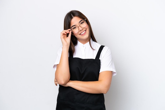 Young Woman over isolated background