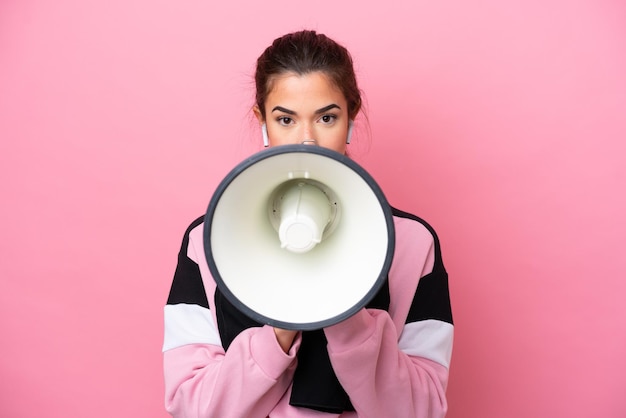 Young Woman over isolated background