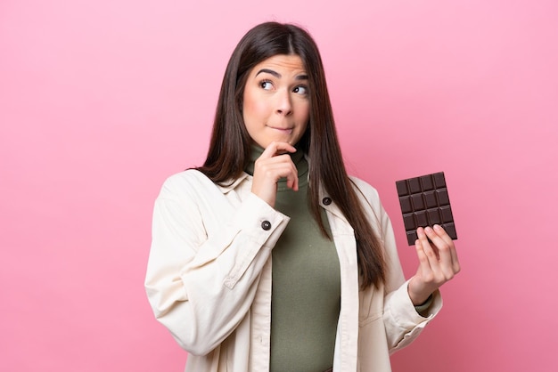 Young Woman over isolated background