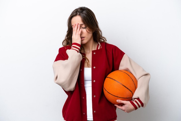 Young Woman over isolated background