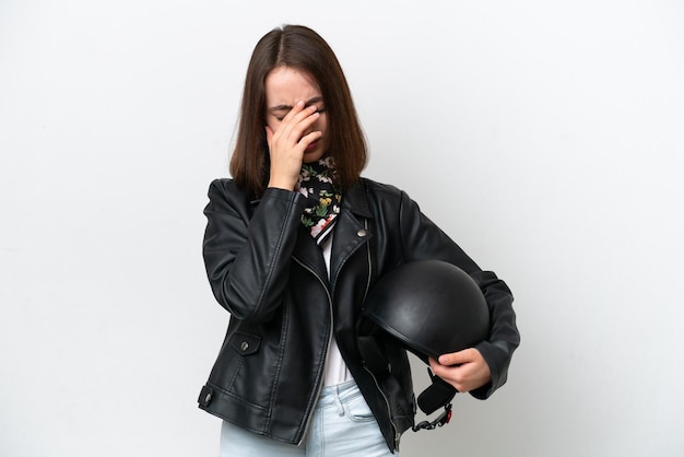 Young Woman over isolated background