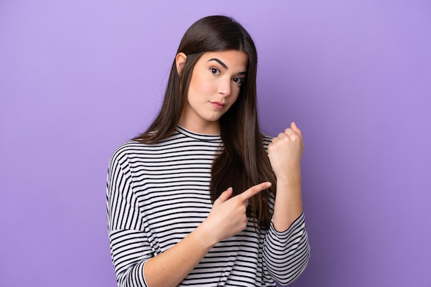 Young woman over isolated background