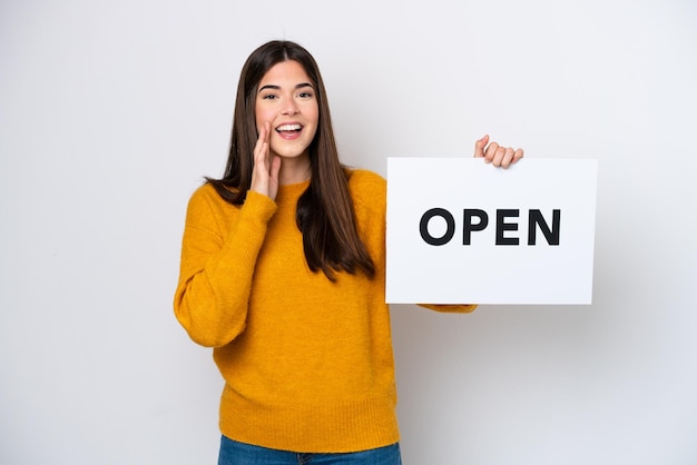 Young woman over isolated background