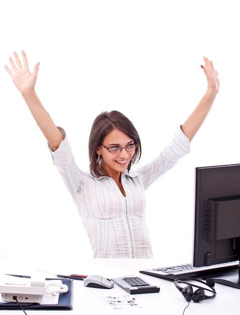 Young woman in office