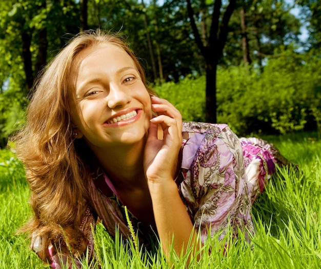 Young Woman resting in the park