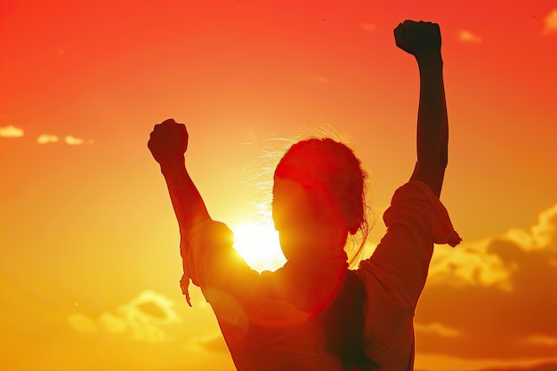 Young woman sighing sun