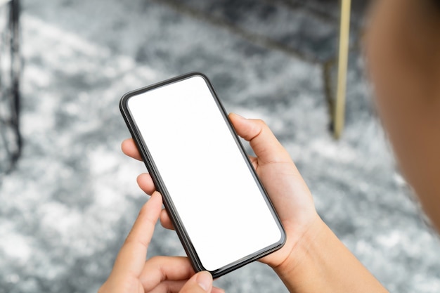 Young woman using a smartphone