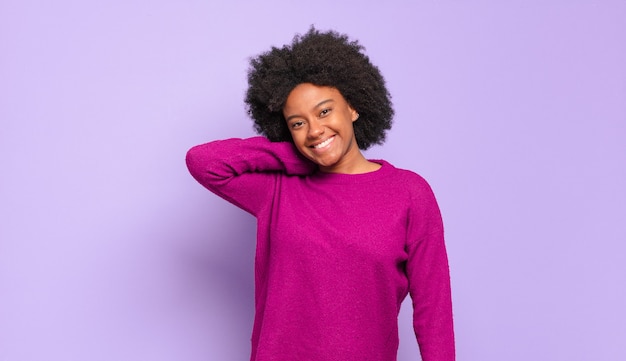 Young woman with afro hairstyle