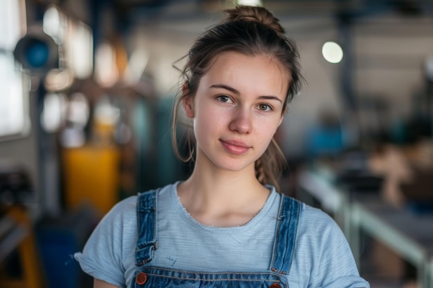 Young woman with casual outfit posing indoors