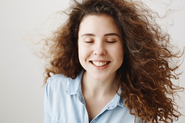 Young woman with expressions