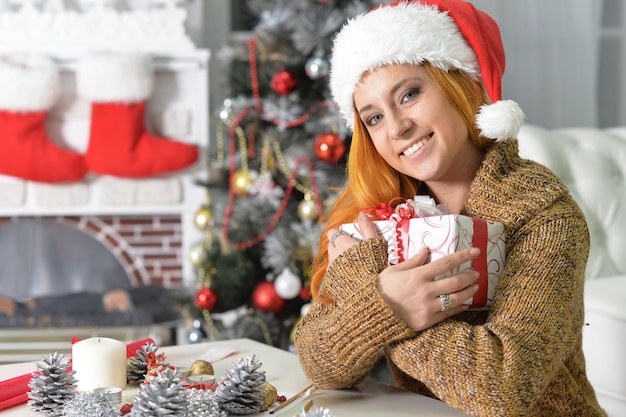 Young woman with gift