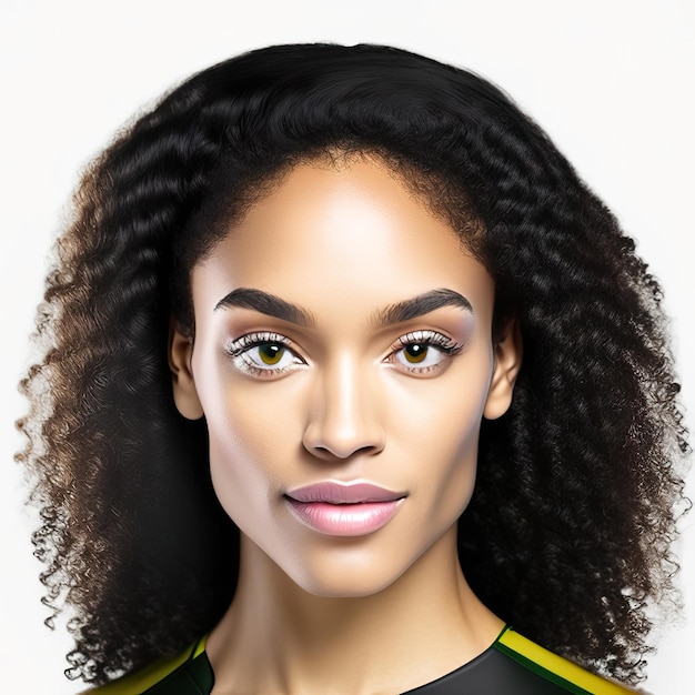 Young woman with ideal skin for beauty products Generative AI