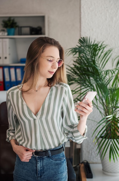 Young woman working on a computer