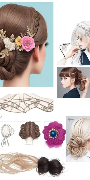 Young women's beautiful hairstyles