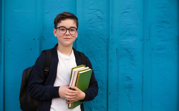 YoungYoung student man holding books smiling student man holding books smiling and raising thumb up