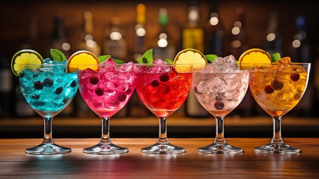 Your colourful delectable cocktail companions are just waiting for you to sip them