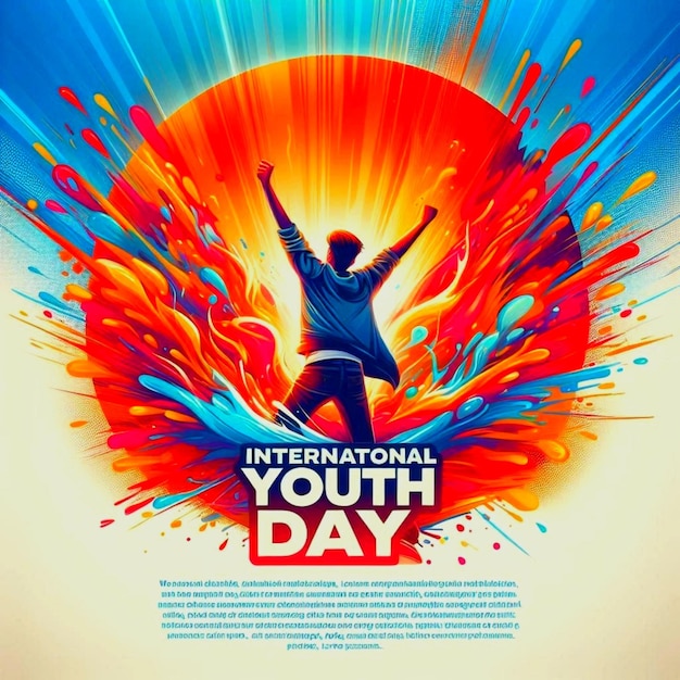 Youth day poster template for social media