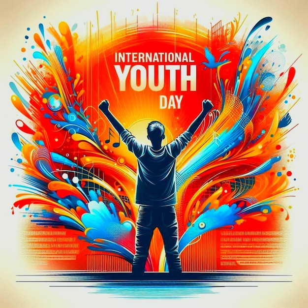 Youth day poster template for social media