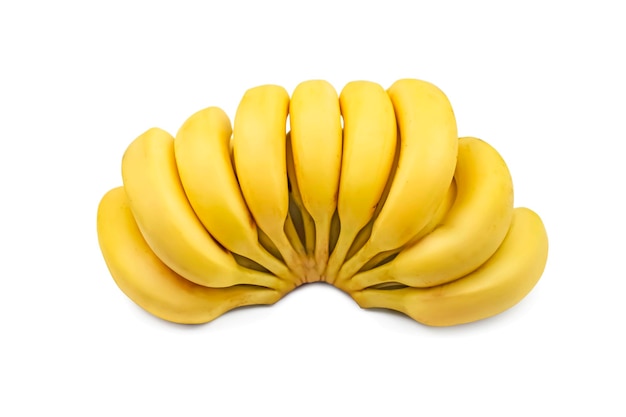 Yummy Banana Bunch on white background