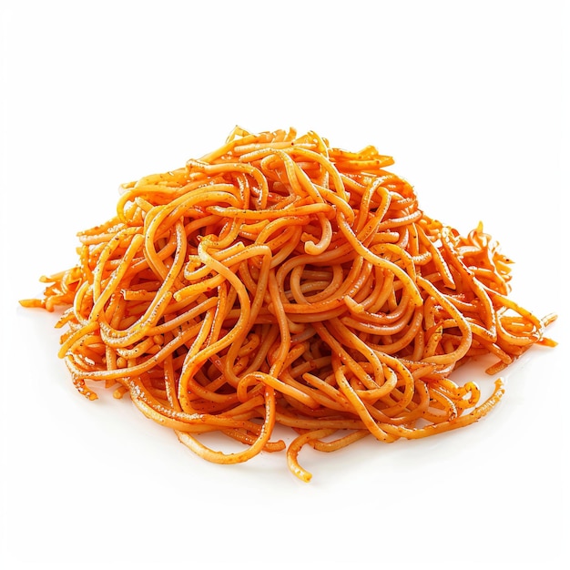 Yummy Spaghetti isolated on white background