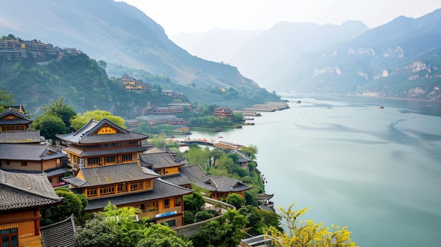 Yunnan Diqing Yangtze River First Bay Scenery Isolated