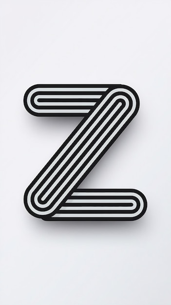 Photo z letter sign linear icon vector design