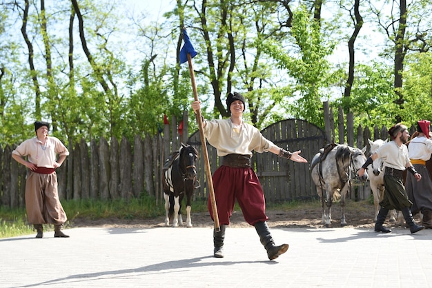 Zaporozhye Cossack from the Zaporozhye army in national costume