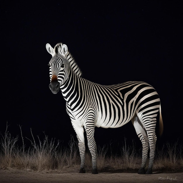 Zebra animal mammal white and black illustration photo art fake cgi