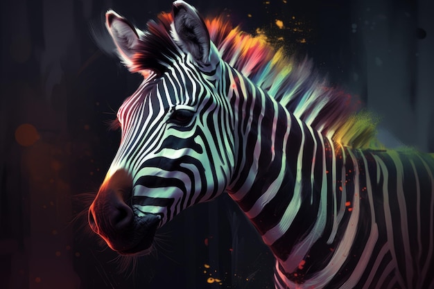 Zebra closeup animal Generate Ai