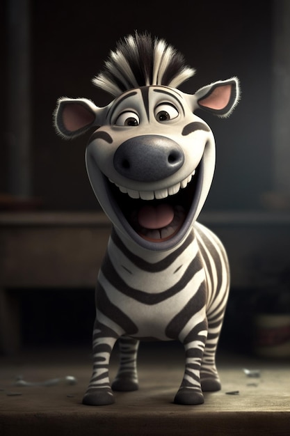 A zebra from the animated movie the zebra from the animated movie