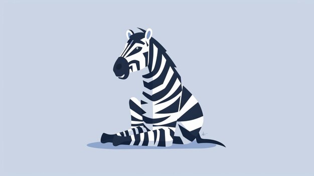 Photo a zebra in minimal shapes illustration