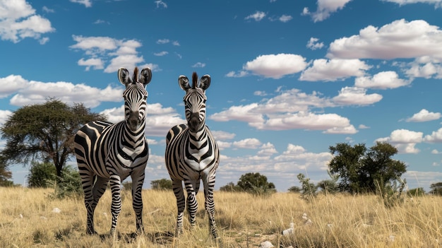 Zebra in nature habitat Wildlife view