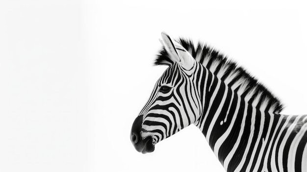 A zebra with a black and white striped mane