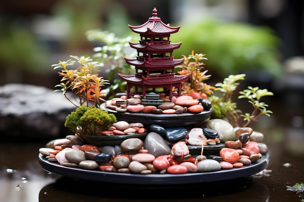 Zen garden nature background