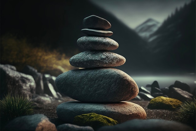 Zen stones background