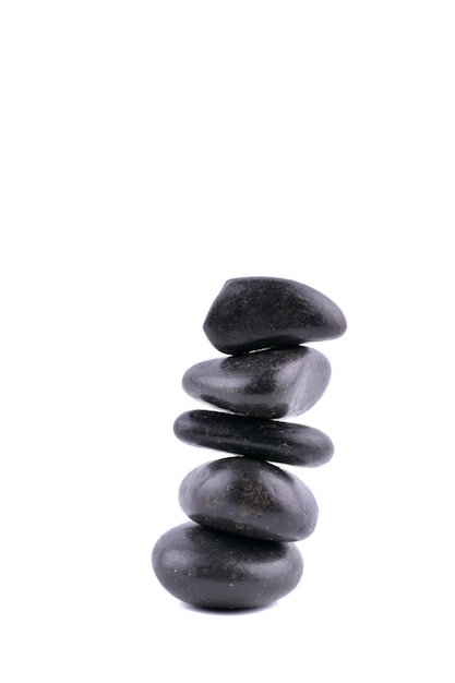 Zen stones balance concept isolated on white