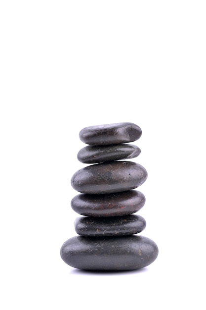 Zen stones balance concept isolated on white