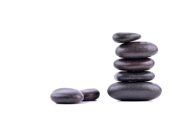 Zen stones balance concept isolated on white