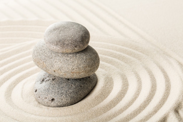 Zen stones in the sand. Background