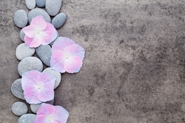 Photo zen stones with flowers