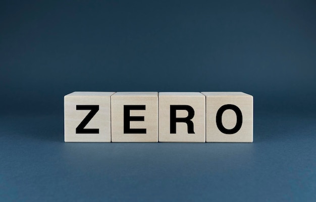 Zero Cubes form the word Zero