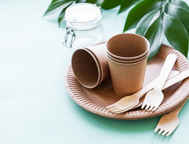 Zero waste concept, paper tableware