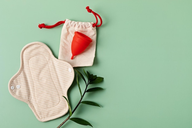 Zero waste periods kit Reusable sanitary pads and menstrual cup