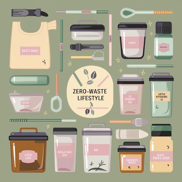 Photo zerowaste lifestyle vector