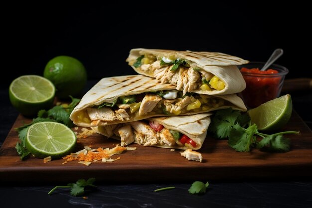 Zesty Chicken Quesadilla Flavor Fiesta mexican Cheesy Chicken Quesadilla picture