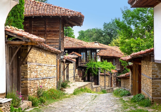 Zheravna, Bulgaria - architectural reserve of rustic houses and narrow cobbled streets from the Bulgarian national revival period