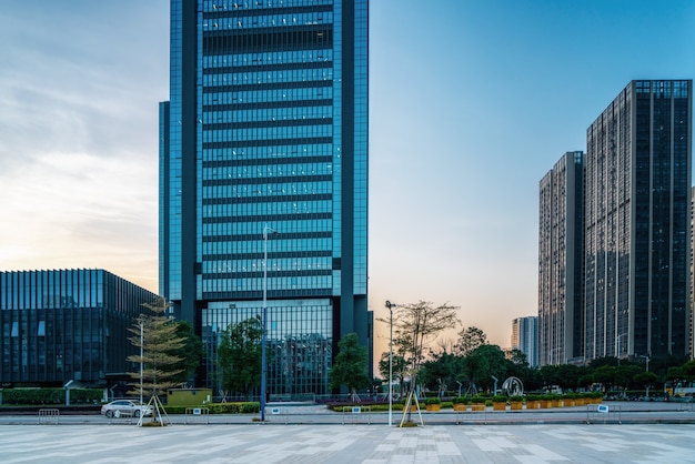 Zhuhai coastline scenery and Hengqin financial island