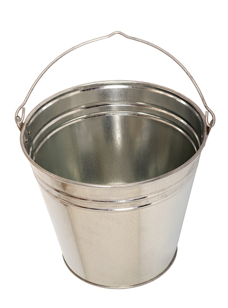 Zinc pail Isolated on white background